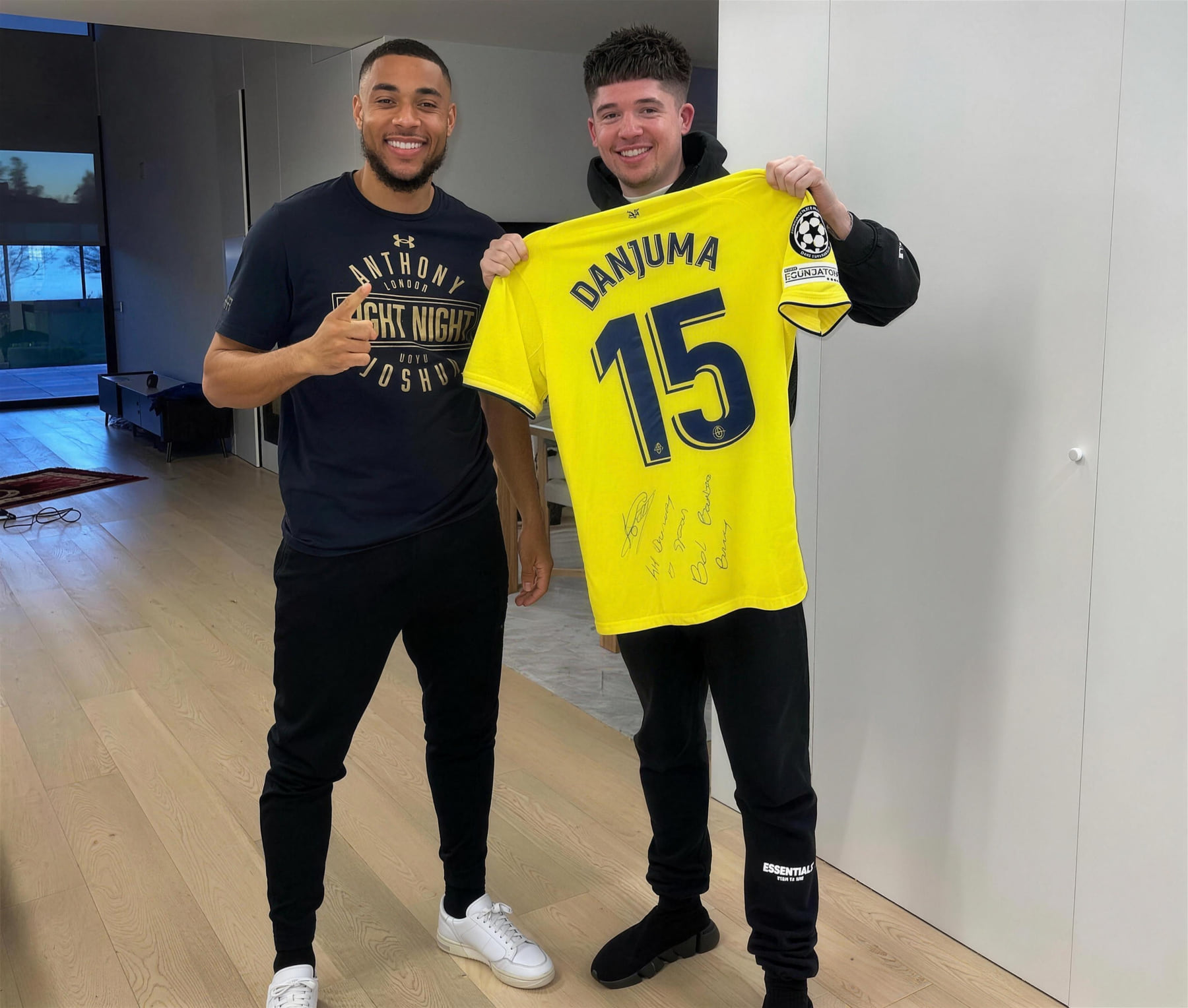 A footballer at Benny's Barbershop